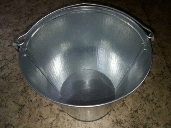 Ведро 15 л оцинкованное.